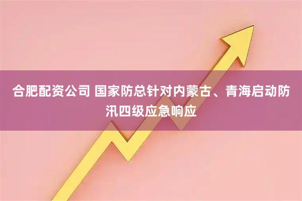 合肥配资公司 国家防总针对内蒙古、青海启动防汛四级应急响应